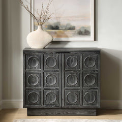Shelby Ebony 2 Door Stained Cabinet - Ornate Home