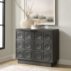 Shelby Ebony 2 Door Stained Cabinet - Ornate Home