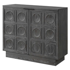 Shelby Ebony 2 Door Stained Cabinet - Ornate Home