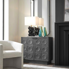 Shelby Ebony 2 Door Stained Cabinet - Ornate Home