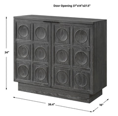 Shelby Ebony 2 Door Stained Cabinet - Ornate Home