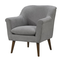 Shelby Steel Gray 31.5"W Woven Fabric Oversized Armchair - Ornate Home