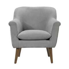 Shelby Steel Gray 31.5"W Woven Fabric Oversized Armchair - Ornate Home