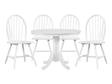 Shelby White 5-Piece Dining Table Set - Ornate Home