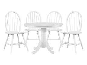 Shelby White 5-Piece Dining Table Set - Ornate Home