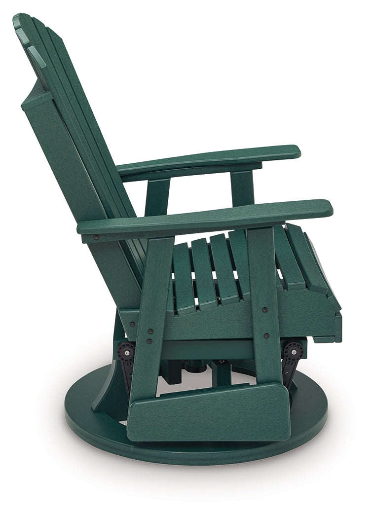 Shell Beach Green Swivel Glider Chair - Ornate Home