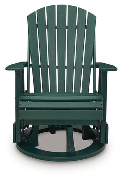 Shell Beach Green Swivel Glider Chair - Ornate Home