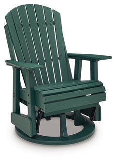 Shell Beach Green Swivel Glider Chair - Ornate Home