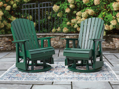Shell Beach Green Swivel Glider Chair - Ornate Home