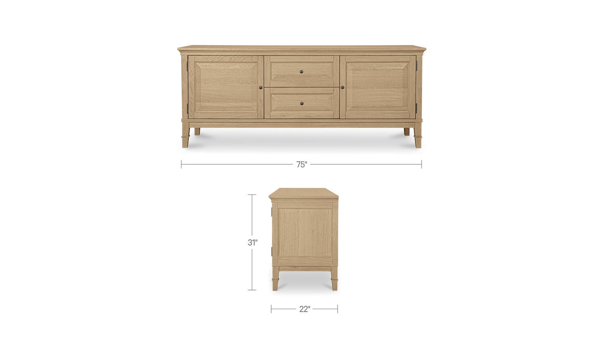 Shelley Natural Sideboard - Ornate Home