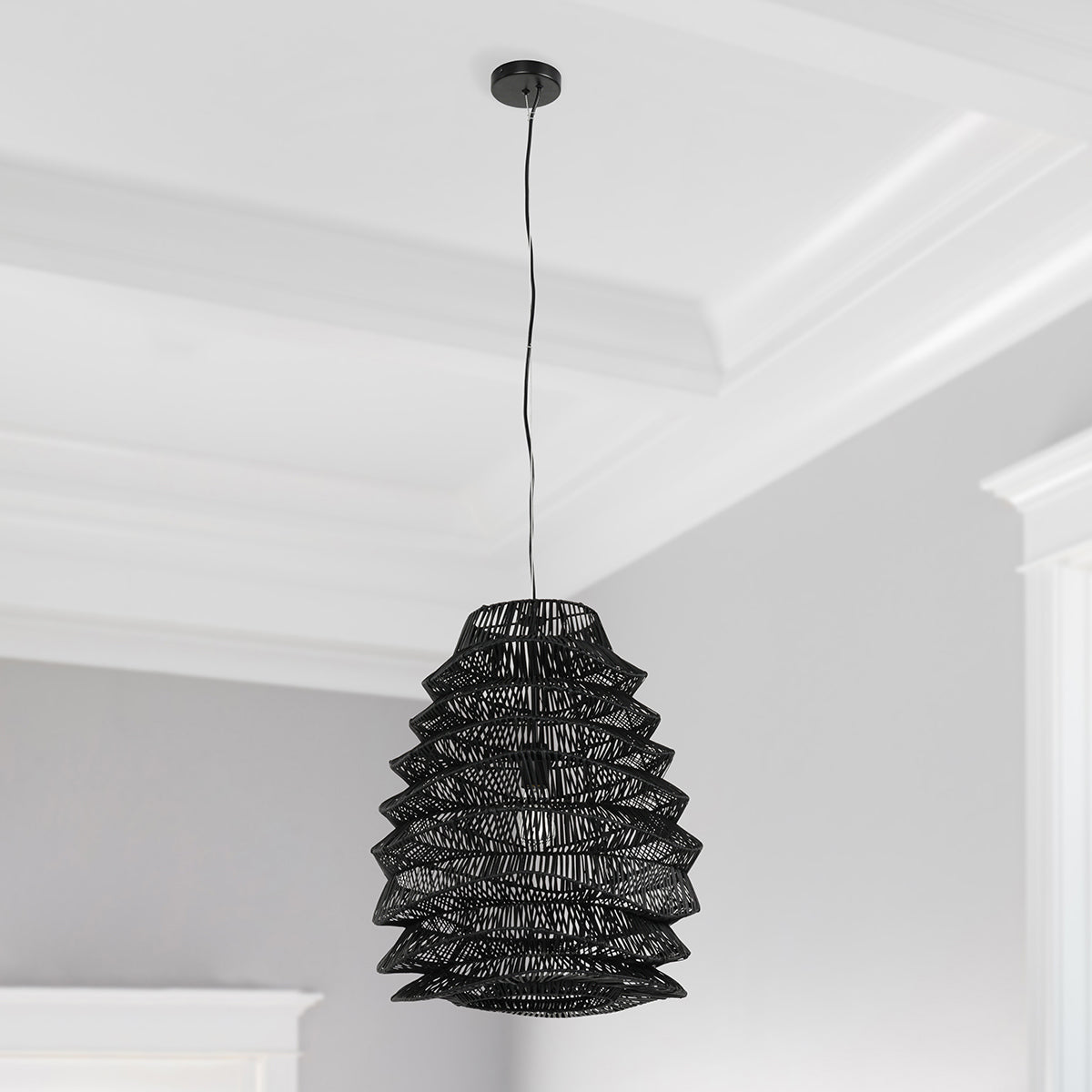 Shelly Pendant Black Pendant Lamp - Ornate Home