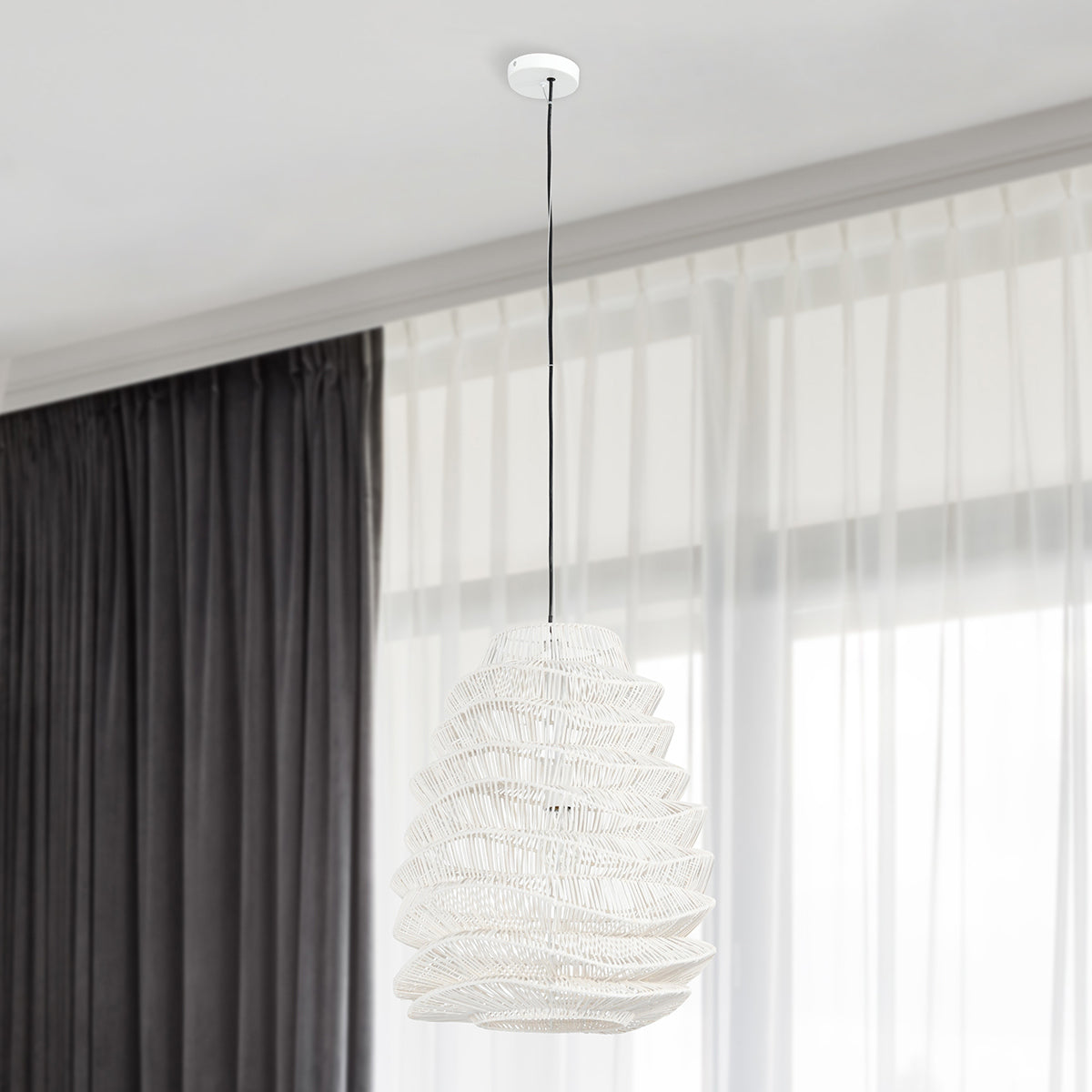 Shelly White 19.75" Ceiling Light