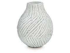 Shelvie Distressed White Vase - Ornate Home