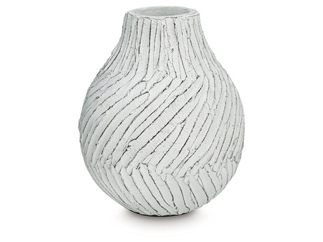 Shelvie Distressed White Vase - Ornate Home