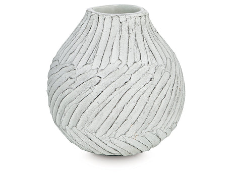 Shelvie Distressed White Vase - Ornate Home