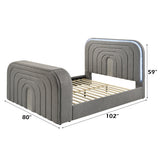 Shelyn Gray/Chrome Eastern King Bed - Ornate Home