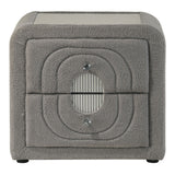 Shelyn Gray/Chrome Nightstand - Ornate Home