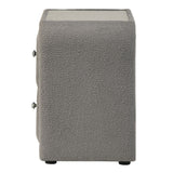 Shelyn Gray/Chrome Nightstand - Ornate Home