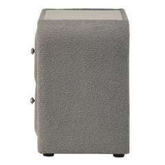 Shelyn Gray/Chrome Nightstand - Ornate Home
