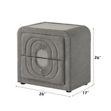 Shelyn Gray/Chrome Nightstand - Ornate Home