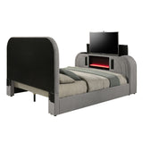 Shelyn Gray/Chrome Queen Bed - Ornate Home