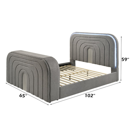 Shelyn Gray/Chrome Queen Bed - Ornate Home