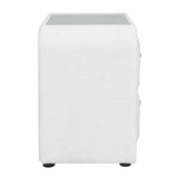 Shelyn White/Chrome Nightstand - Ornate Home