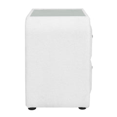 Shelyn White/Chrome Nightstand - Ornate Home