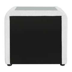 Shelyn White/Chrome Nightstand - Ornate Home