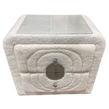 Shelyn White/Chrome Nightstand - Ornate Home