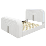 Shelyn White/Chrome Queen Bed - Ornate Home