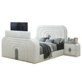 Shelyn White/Chrome Queen Bed - Ornate Home
