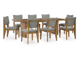 Sherbana Light Brown Dining Table and 8 Chairs - Ornate Home