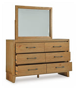 Sherbana Light Brown Dresser & Mirror (Online Special Price) - Ornate Home
