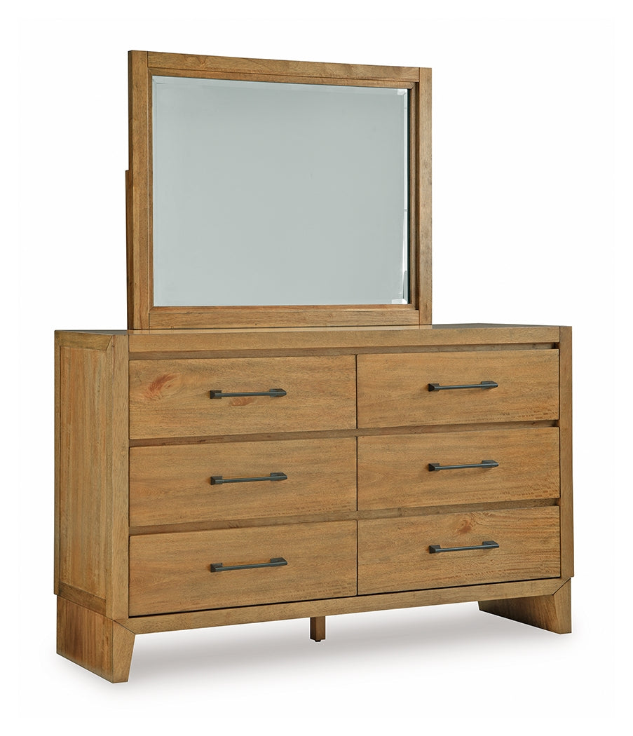 Sherbana Light Brown Dresser & Mirror - Ornate Home