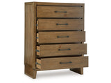 Sherbana Light Brown Five Drawer Chest (Online Special Price) - Ornate Home