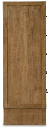 Sherbana Light Brown Five Drawer Chest (Online Special Price) - Ornate Home