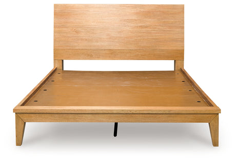 Sherbana Light Brown King Panel Bed - Ornate Home