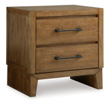 Sherbana Light Brown King Panel Bed with Mirrored Dresser and Nightstand - Ornate Home