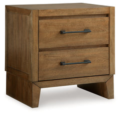 Sherbana Light Brown Two Drawer Nightstand - Ornate Home