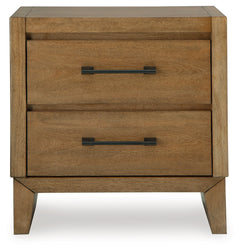 Sherbana Light Brown Two Drawer Nightstand - Ornate Home