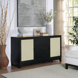 Sheridan 4-Piece Set: Bookcase, TV Stand, Sideboard, End Table in Black - Ornate Home