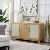 Sheridan 4-Piece Set: Bookcase, TV Stand, Sideboard, End Table in Nature - Ornate Home