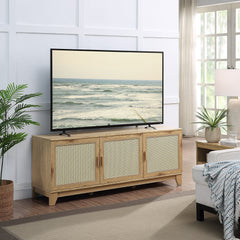 Sheridan 4-Piece Set: Bookcase, TV Stand, Sideboard, End Table in Nature - Ornate Home