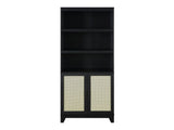 Sheridan Bookcase Cabinet in Black - Ornate Home