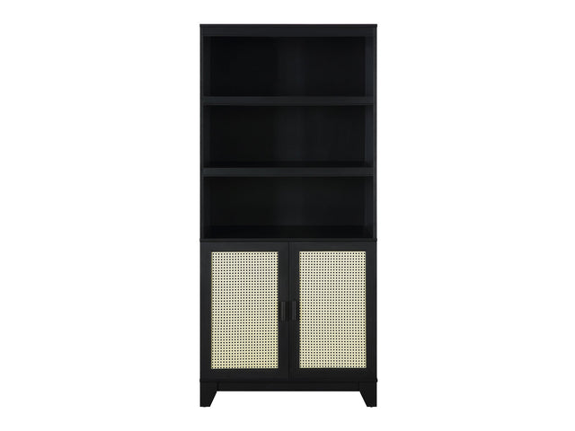 Sheridan Bookcase Cabinet in Black - Ornate Home