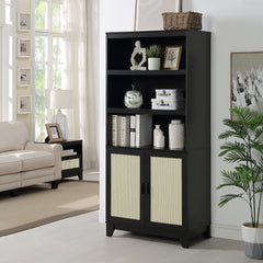 Sheridan Bookcase Cabinet in Black - Ornate Home