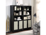 Sheridan Bookcase Cabinet in Black (set of 2) - Ornate Home