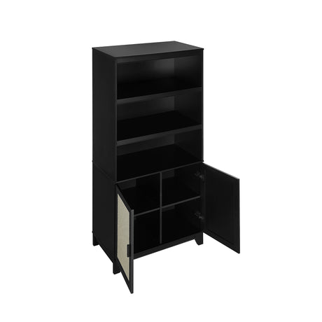 Sheridan Bookcase Cabinet in Black (set of 2) - Ornate Home