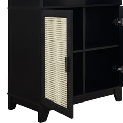 Sheridan Bookcase Cabinet in Black (set of 2) - Ornate Home